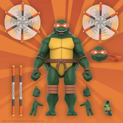 TEENAGE MUTANT NINJA TURTLES 2003 ULTIMATE MICHELANGELO ACTION FIGURE SUPER7