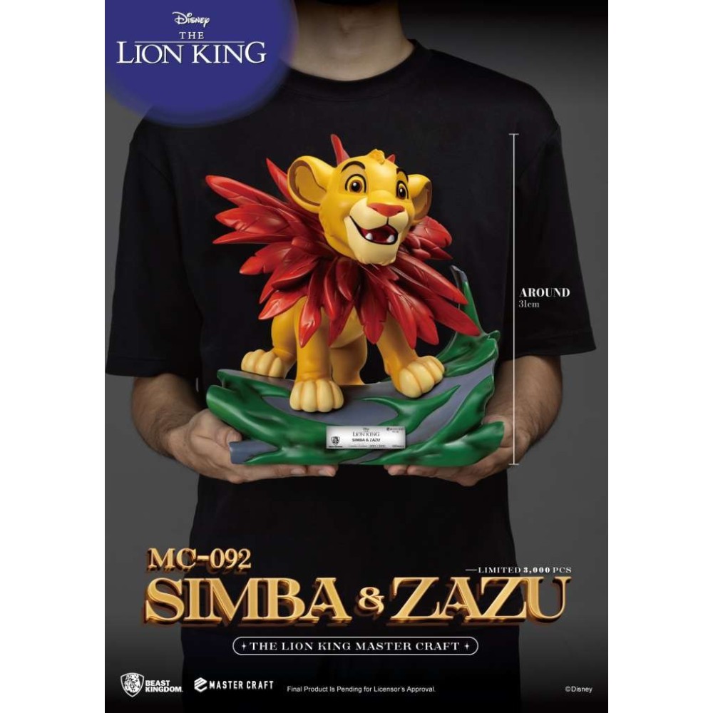 IL RE LEONE SIMBA E ZAZU MASTER CRAFT STATUA RESINA FIGURE BEAST KINGDOM