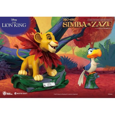 IL RE LEONE SIMBA E ZAZU MASTER CRAFT STATUA RESINA FIGURE BEAST KINGDOM