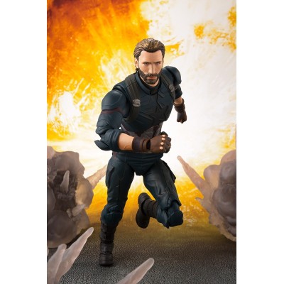 BANDAI AVENGERS INFINITY WAR - CAPTAIN AMERICA + TAMASHII EFFECT EXPLOSION S.H. FIGUARTS ACTION FIGURE