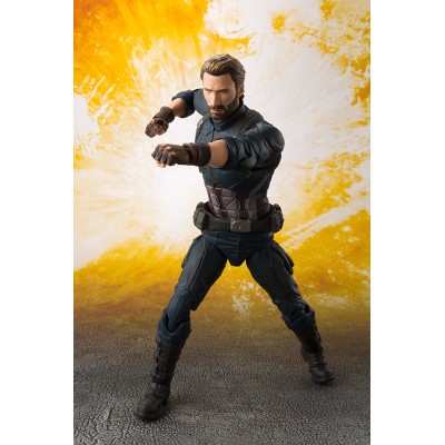 BANDAI AVENGERS INFINITY WAR - CAPTAIN AMERICA + TAMASHII EFFECT EXPLOSION S.H. FIGUARTS ACTION FIGURE