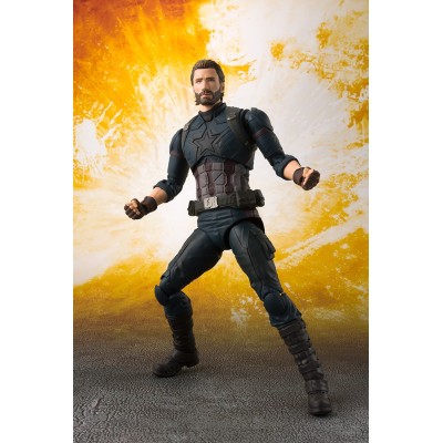 BANDAI AVENGERS INFINITY WAR - CAPTAIN AMERICA + TAMASHII EFFECT EXPLOSION S.H. FIGUARTS ACTION FIGURE