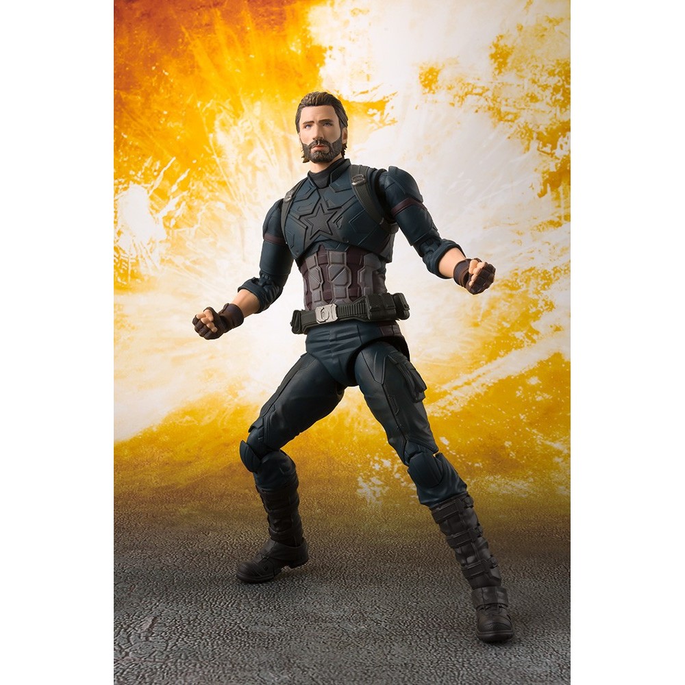 BANDAI AVENGERS INFINITY WAR - CAPTAIN AMERICA + TAMASHII EFFECT EXPLOSION S.H. FIGUARTS ACTION FIGURE