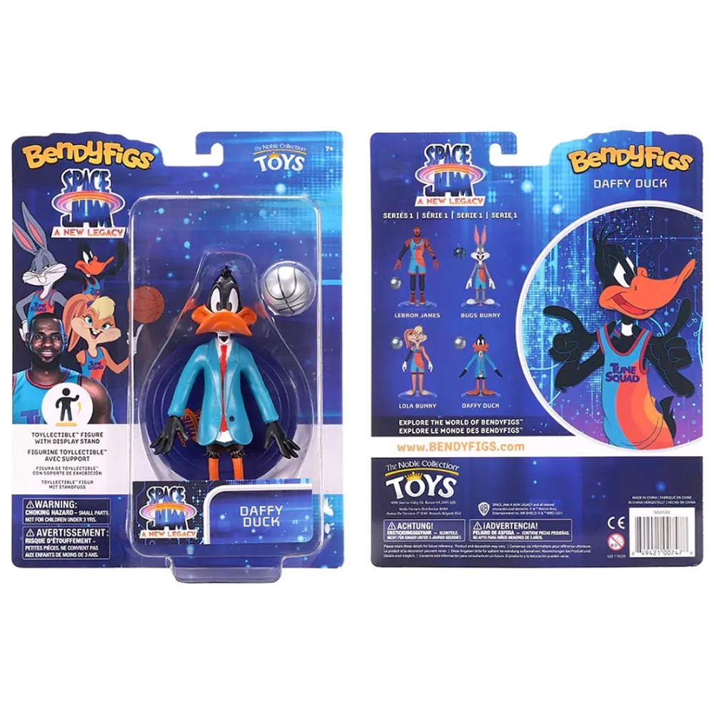 NOBLE COLLECTIONS SPACE JAM DAFFY DUCK BENDYFIGS ACTION FIGURE