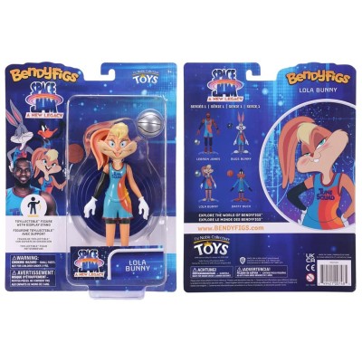 NOBLE COLLECTIONS SPACE JAM LOLA BUNNY BENDYFIGS ACTION FIGURE