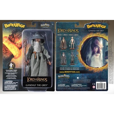 NOBLE COLLECTIONS LORD OF THE RINGS GANDALF BENDYFIGS ACTION FIGURE