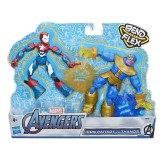 MARVEL AVENGERS BEND AND FLEX IRON PATRIOT VS THANOS ACTION FIGURES HASBRO