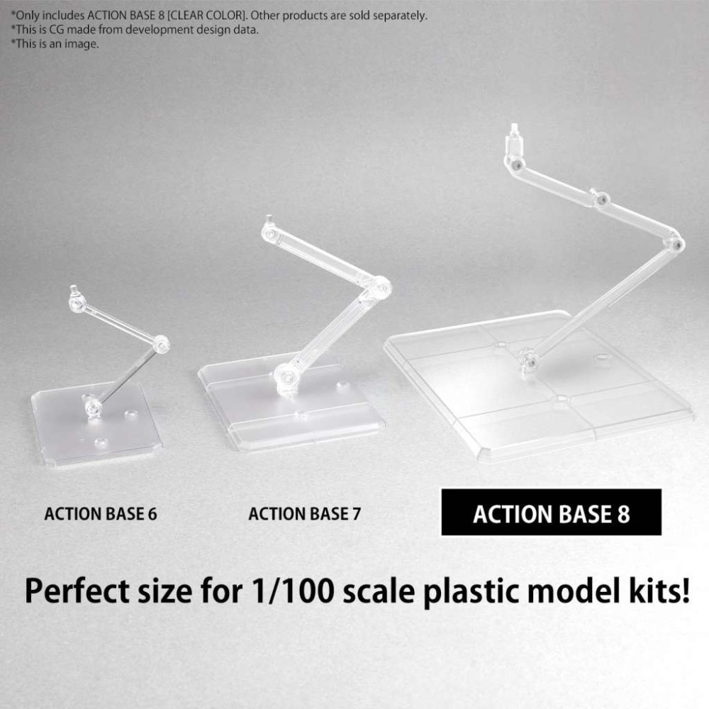 ACTION BASE 8 CLEAR COLOR PER MODEL KIT E FIGURE BANDAI