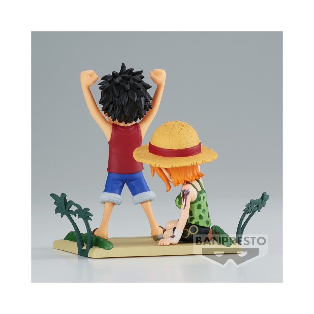 ONE PIECE WCF LOG STORIES LUFFY E NAMI STATUA FIGURE BANPRESTO