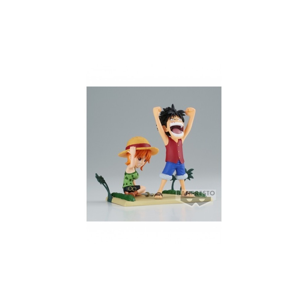 ONE PIECE WCF LOG STORIES LUFFY E NAMI STATUA FIGURE BANPRESTO
