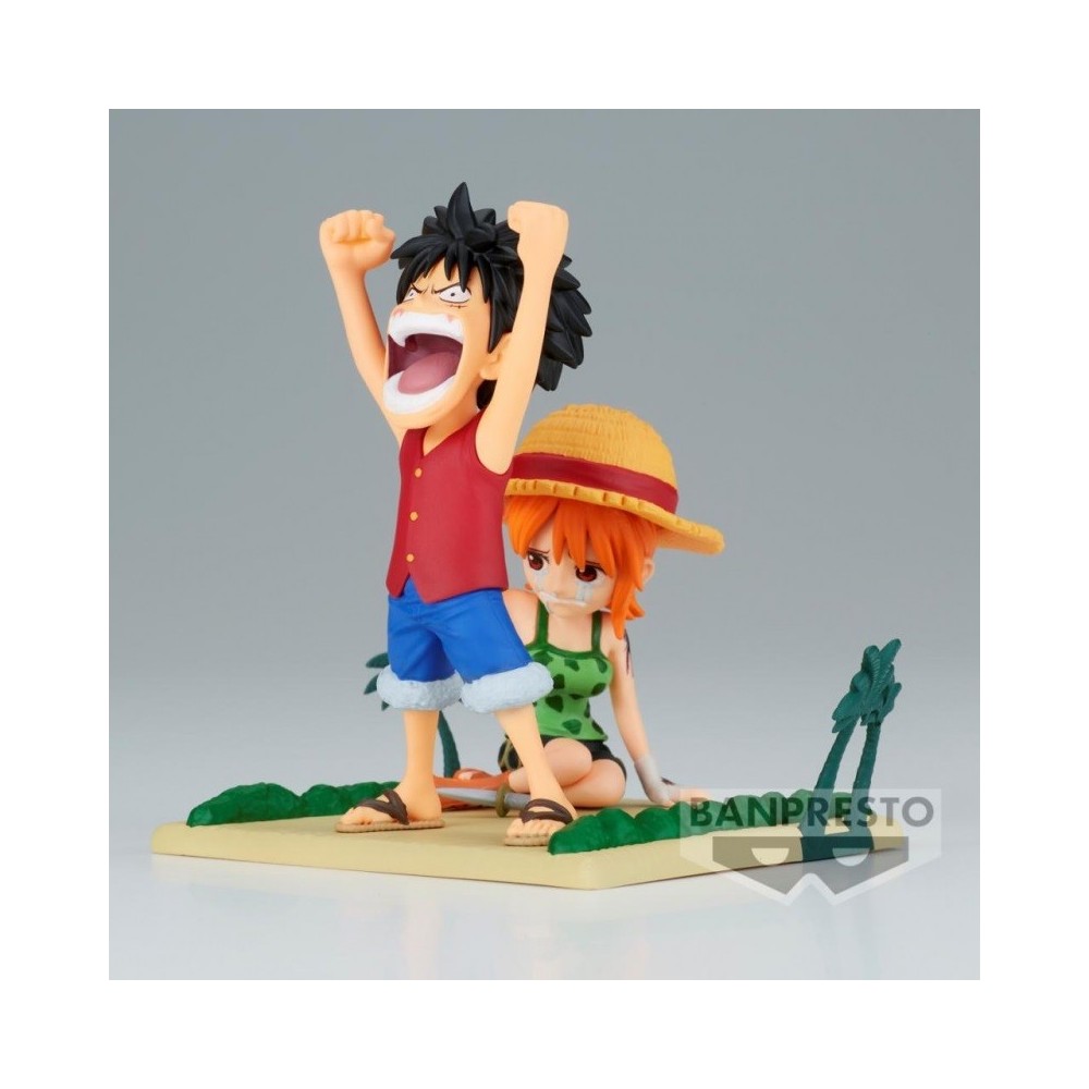 ONE PIECE WCF LOG STORIES LUFFY E NAMI STATUA FIGURE BANPRESTO