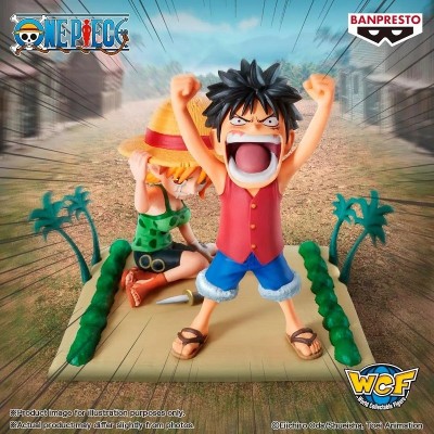 ONE PIECE WCF LOG STORIES LUFFY E NAMI STATUA FIGURE BANPRESTO