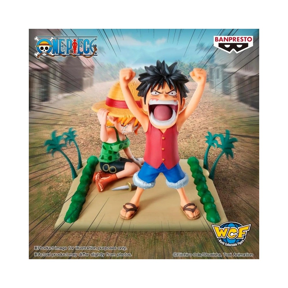 ONE PIECE WCF LOG STORIES LUFFY E NAMI STATUA FIGURE BANPRESTO