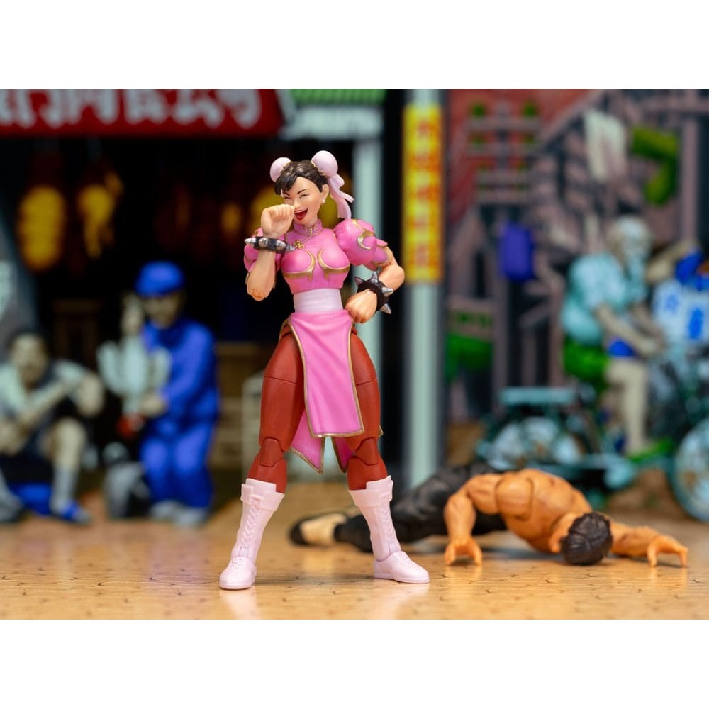 ULTRA STREET FIGHTER II CHUN-LI PLAYER 2 PINK VER. DELUXE ACTION FIGURE JADA TOYS