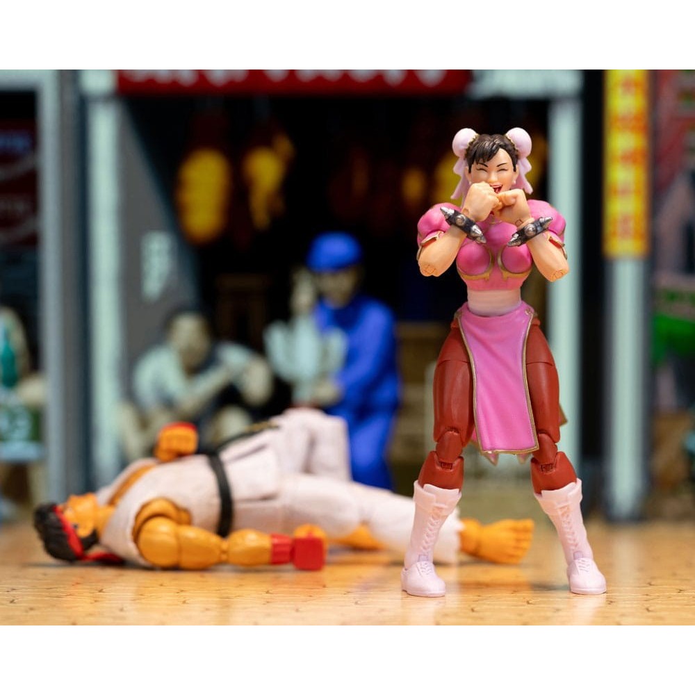 ULTRA STREET FIGHTER II CHUN-LI PLAYER 2 PINK VER. DELUXE ACTION FIGURE JADA TOYS