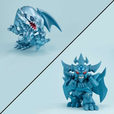 YU-GI-OH MEGATOON BLUE EYES WHITE DRAGON + OBELISK THE TORMENTOR MINI FIGURES MEGAHOUSE