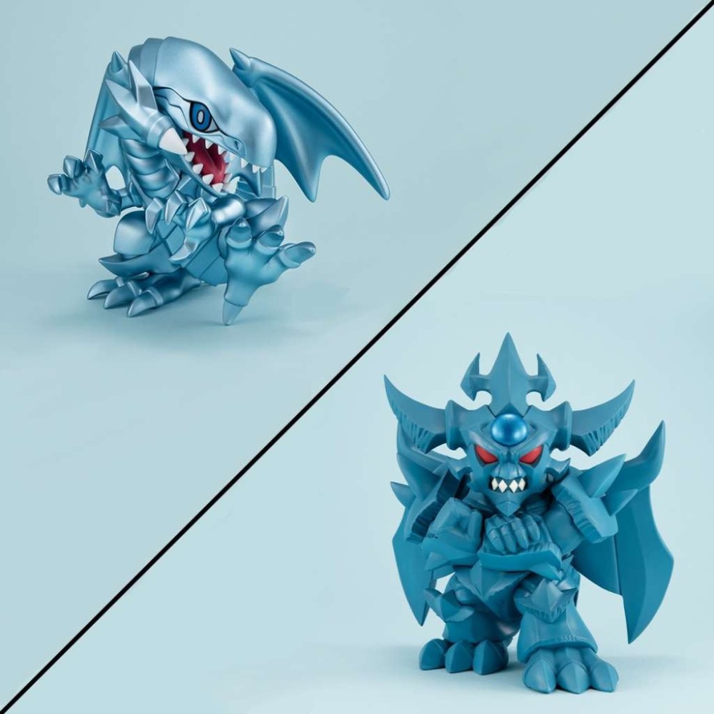 YU-GI-OH MEGATOON BLUE EYES WHITE DRAGON + OBELISK THE TORMENTOR MINI FIGURES MEGAHOUSE