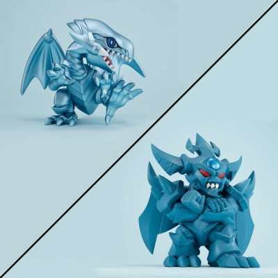 YU-GI-OH MEGATOON BLUE EYES WHITE DRAGON + OBELISK THE TORMENTOR MINI FIGURES MEGAHOUSE