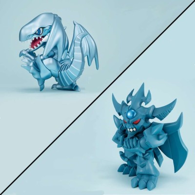 YU-GI-OH MEGATOON BLUE EYES WHITE DRAGON + OBELISK THE TORMENTOR MINI FIGURES MEGAHOUSE