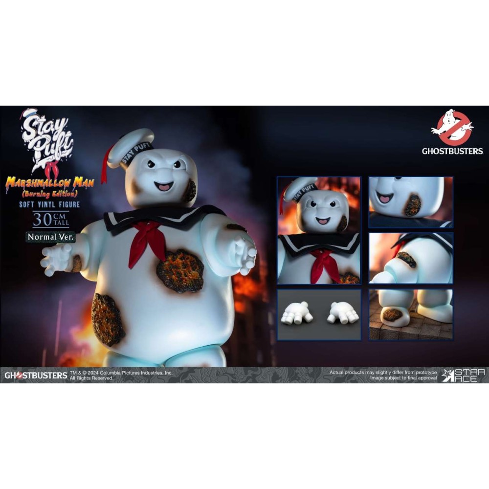 GHOSTBUSTERS STAY PUFT MARSHMALLOW MAN BURNING EDITION SOFT VINYL FIGURE STAR ACE