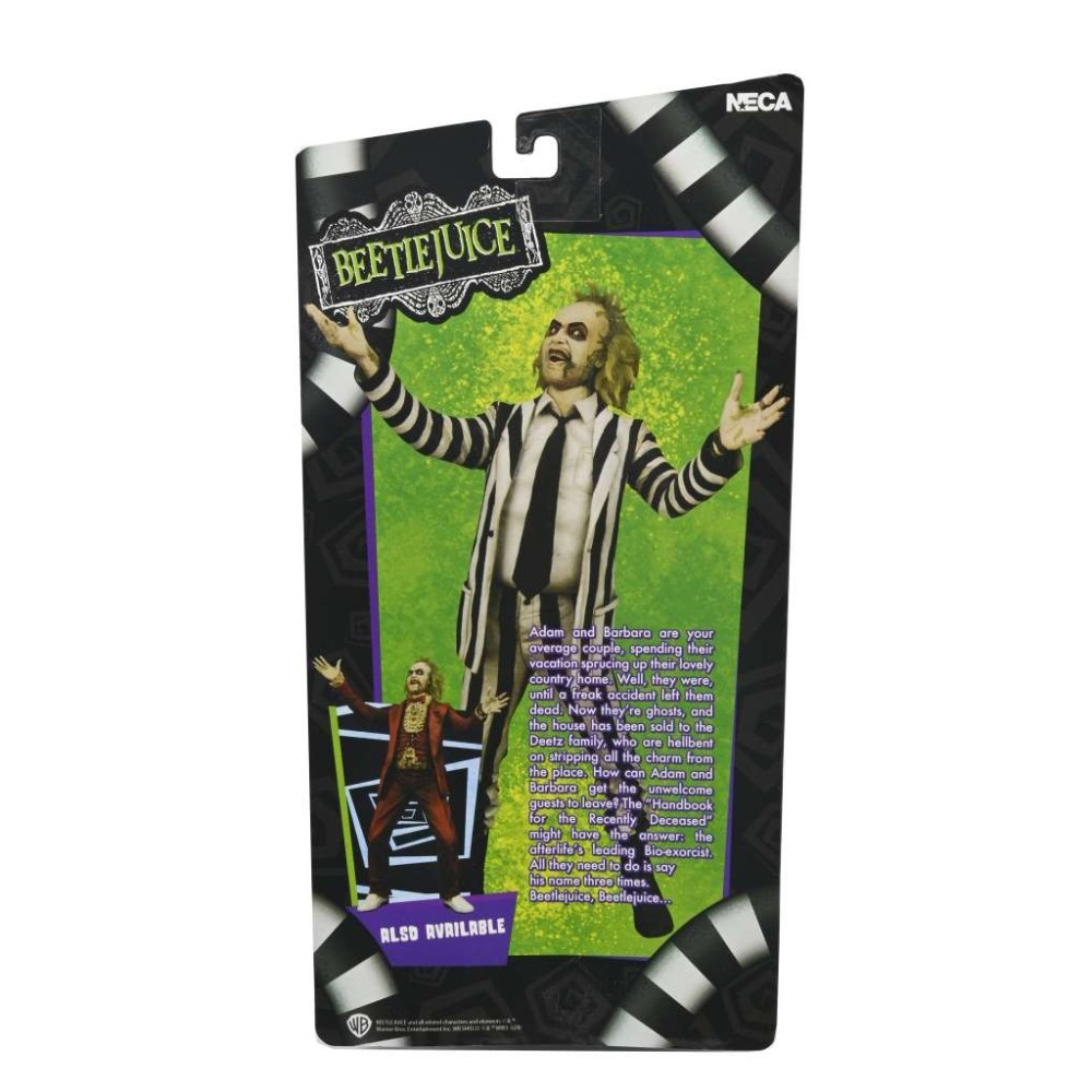 BEETLEJUICE 1988 STRIPED SUIT ACTION FIGURE NECA