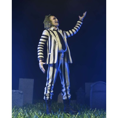 NECA BEETLEJUICE 1988 STRIPED SUIT 17CM ACTION FIGURE