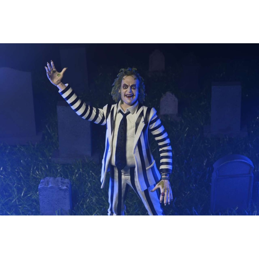 BEETLEJUICE 1988 STRIPED SUIT ACTION FIGURE NECA