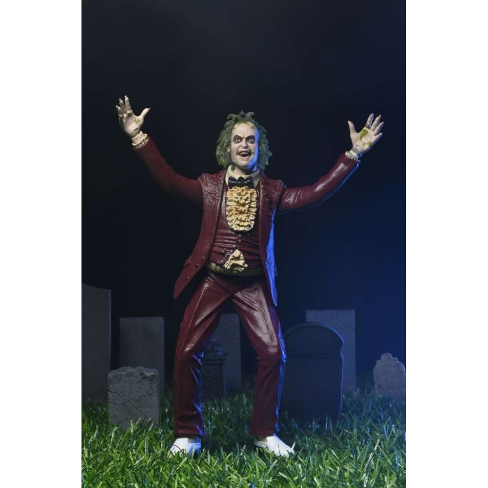 NECA BEETLEJUICE 1988 RED TUXEDO 17CM ACTION FIGURE