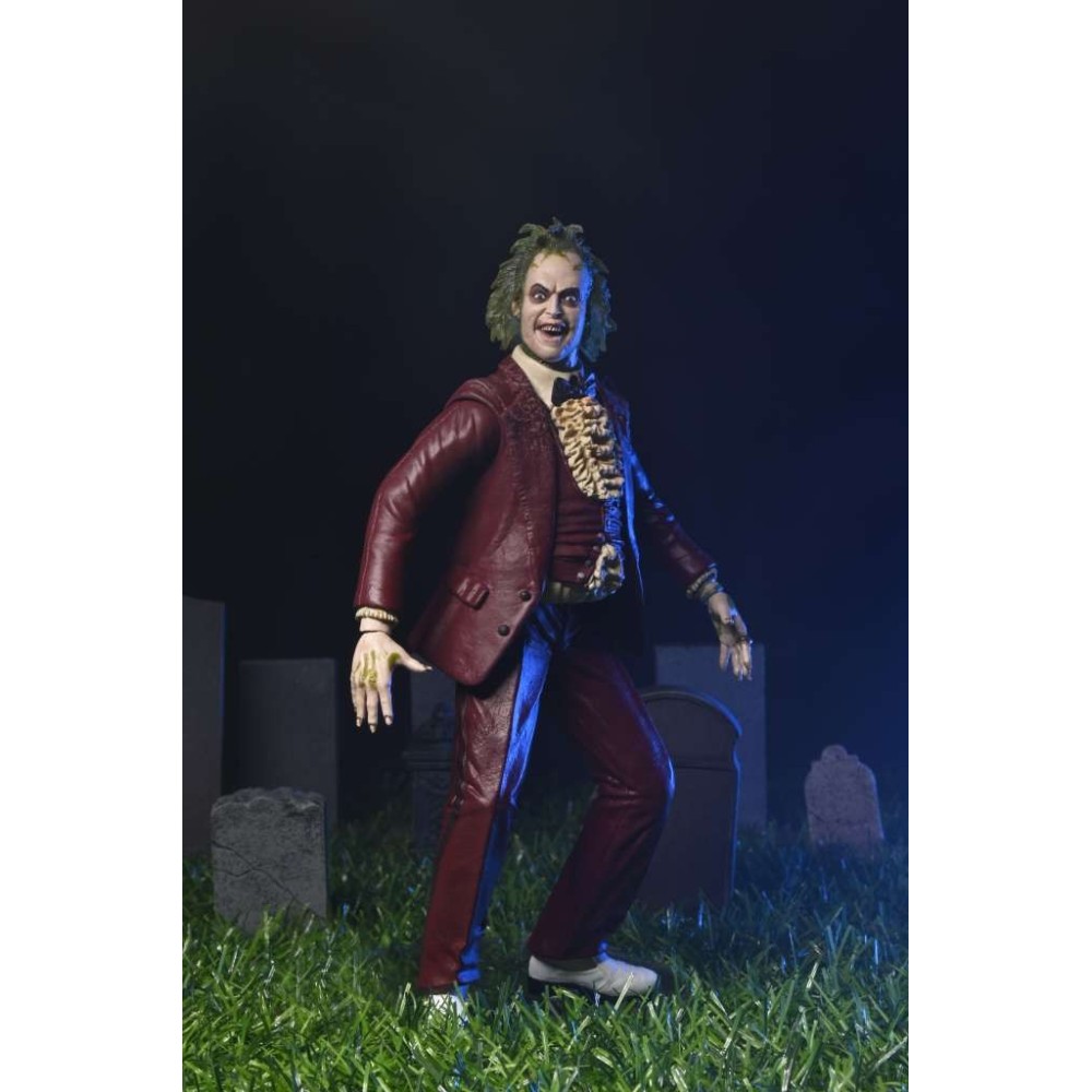 NECA BEETLEJUICE 1988 RED TUXEDO 17CM ACTION FIGURE