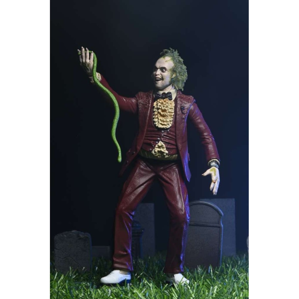 BEETLEJUICE 1988 RED TUXEDO ACTION FIGURE NECA
