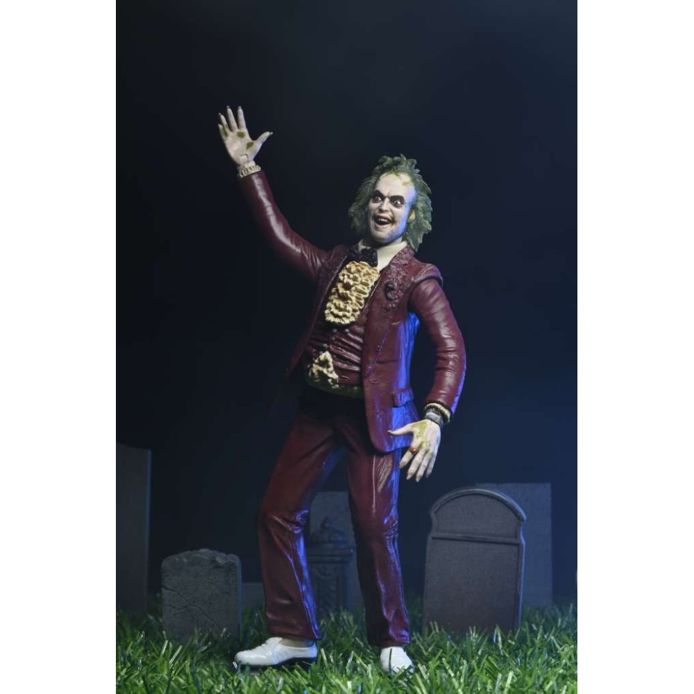 NECA BEETLEJUICE 1988 RED TUXEDO 17CM ACTION FIGURE