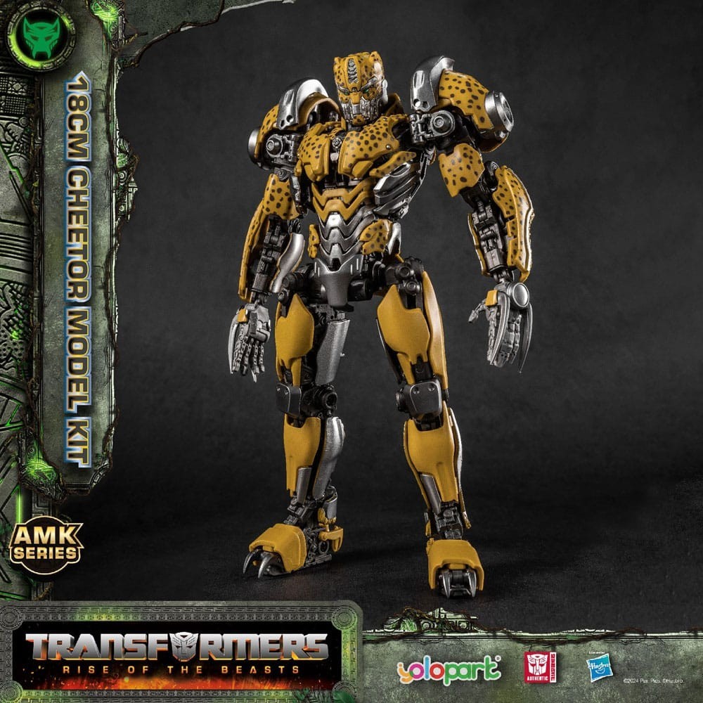 TRANSFORMERS RISE OF THE BEASTS CHEETOR MODEL KIT 22CM AMK SERIES ACTION FIGURE YOLOPARK