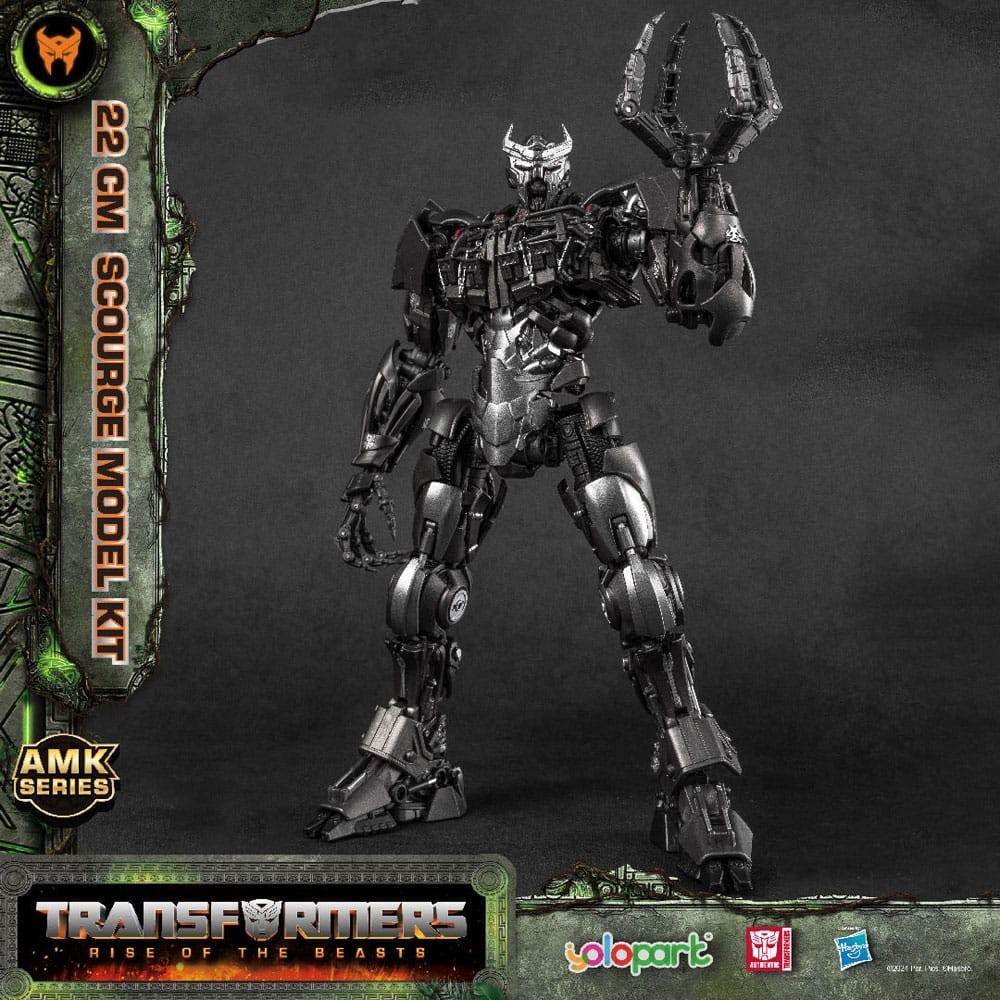 YOLOPARK TRANSFORMERS RISE OF THE BEASTS AMK SERIES SCOURGE MODEL KIT 22CM ACTION FIGURE