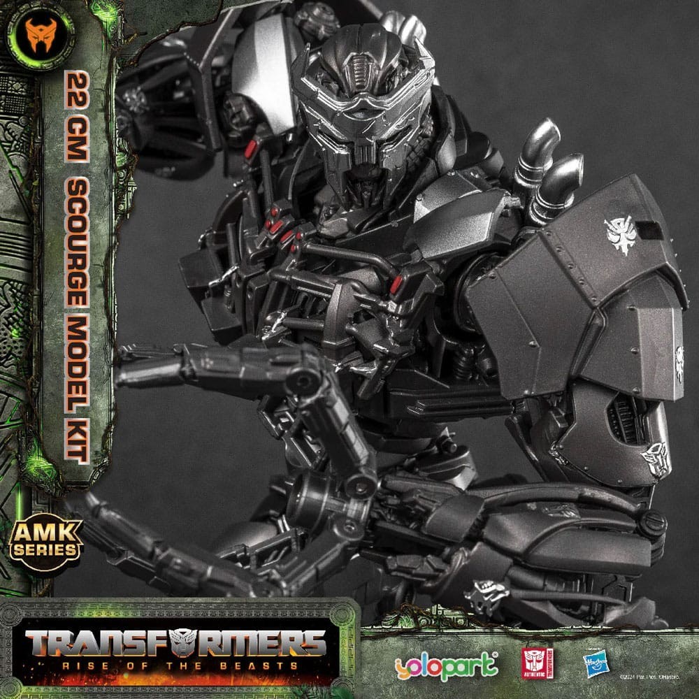 YOLOPARK TRANSFORMERS RISE OF THE BEASTS AMK SERIES SCOURGE MODEL KIT 22CM ACTION FIGURE