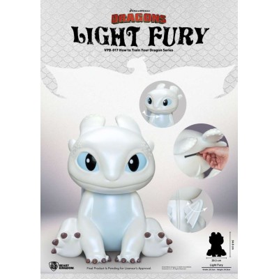 BEAST KINGDOM HOW TO TRAIN YOUR DRAGON LIGHT FURY VINYL PIGGY BANK VELVET VERS. STATUE FIGURE