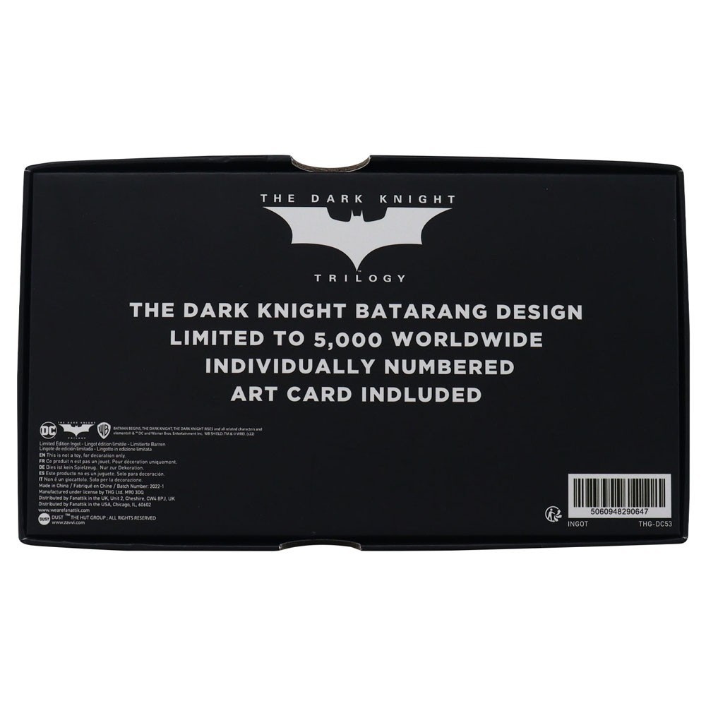 THE DARK KNIGHT BATARANG REPLICA 18CM LIMITED EDITION FANATTIK