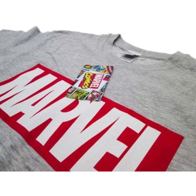 MAGLIA T SHIRT MARVEL LOGO GRIGIA