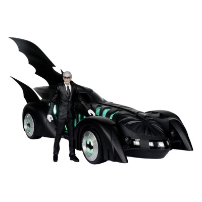 MC FARLANE DC MULTIVERSE VEHICLE ALFRED AND BATMOBILE 79CM BATMAN FOREVER ACTION FIGURE