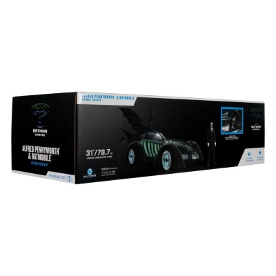 DC MULTIVERSE VEHICLE BATMAN FOREVER ALFRED AND BATMOBILE 79CM ACTION FIGURE MC FARLANE