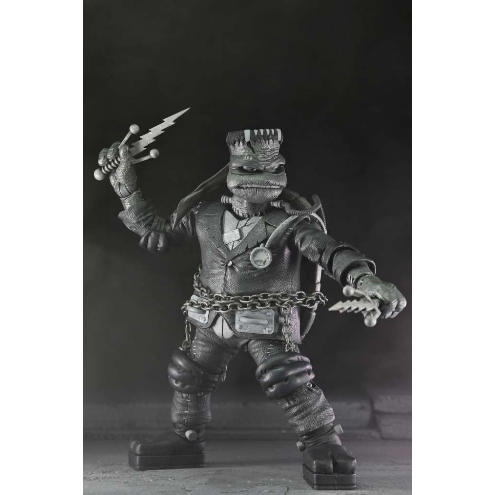 NECA UNIVERSAL MONSTERS X TMNT TEENAGE MUTANT NINJA TURTLES BLACK AND WHITE 4-PACK ACTION FIGURES