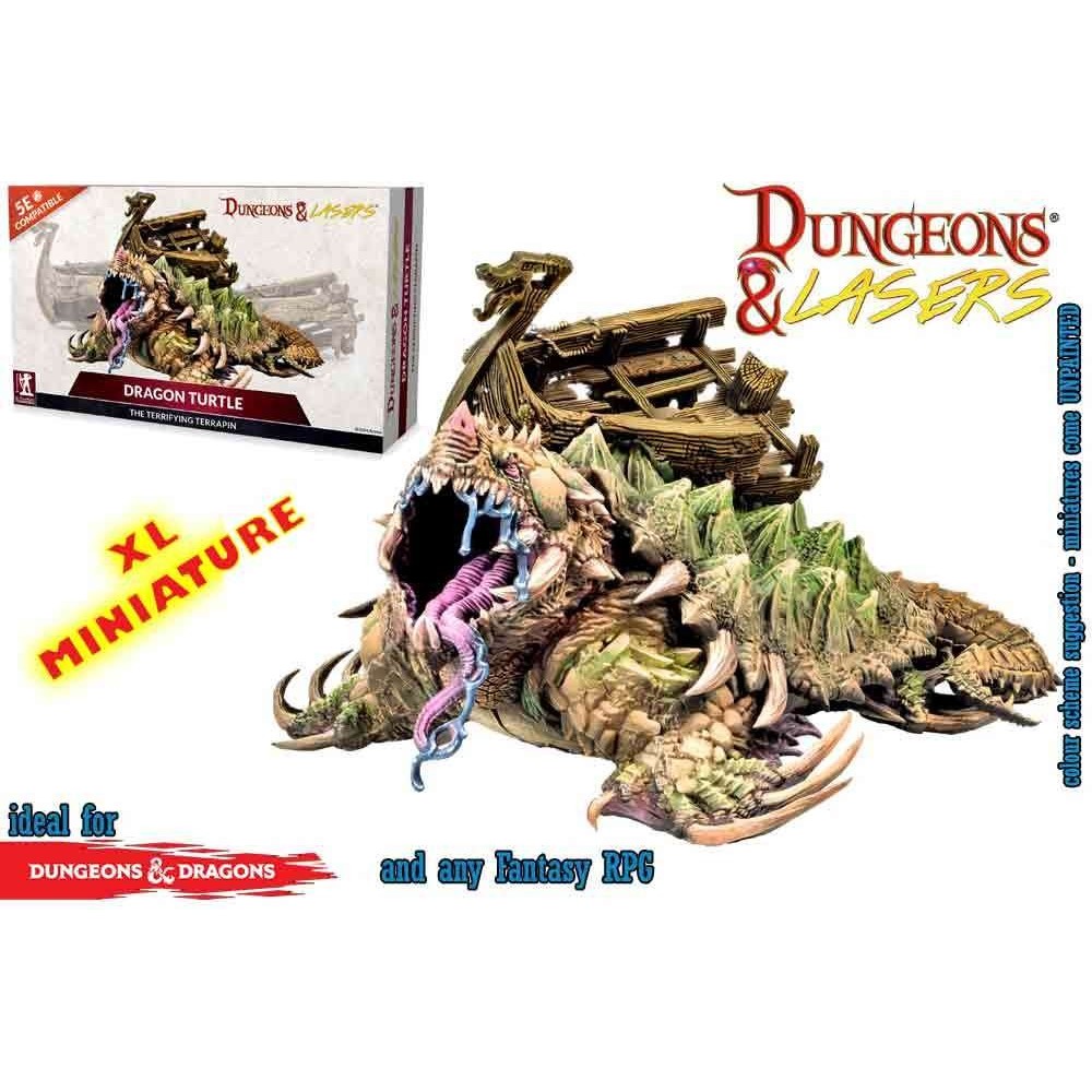 ARCHON STUDIO DUNGEONS AND LASERS DRAGON TURTLE THE TERRIFYING TERRAPIN XL MINIATURE FIGURE