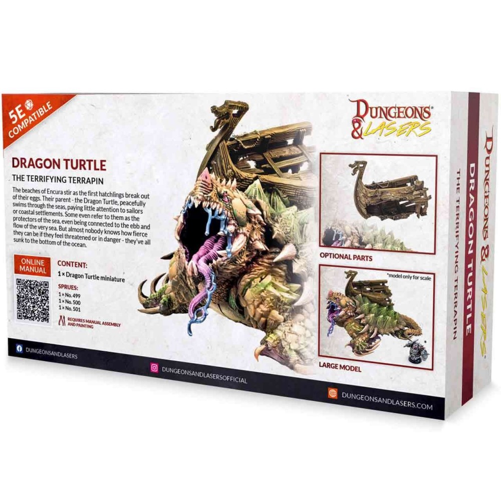 ARCHON STUDIO DUNGEONS AND LASERS DRAGON TURTLE THE TERRIFYING TERRAPIN XL MINIATURE FIGURE