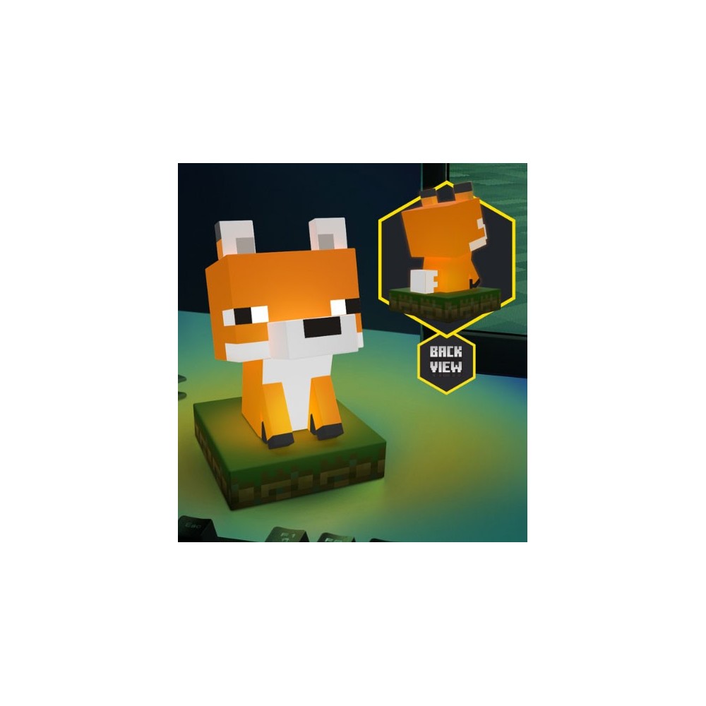 PALADONE PRODUCTS MINECRAFT 3D LAMP ICONS FOX LIGHT FIGURE
