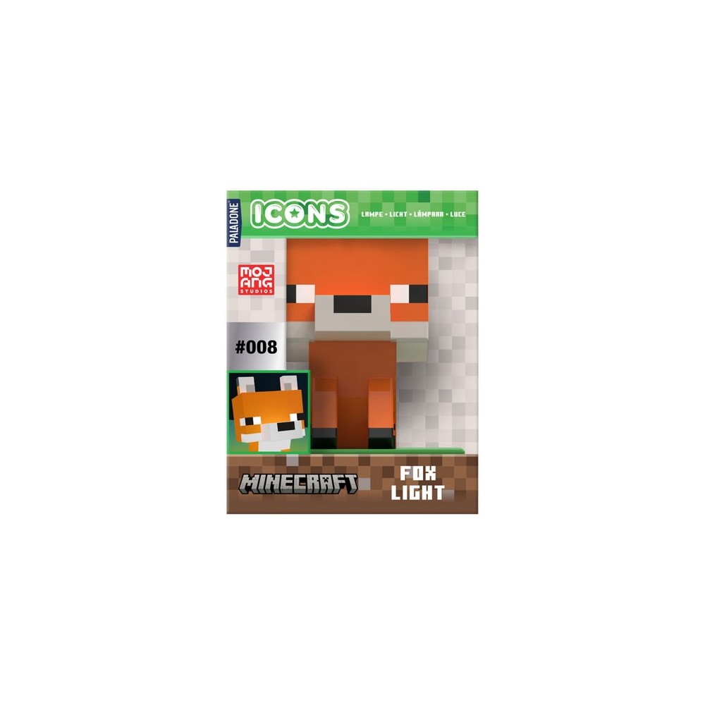 PALADONE PRODUCTS MINECRAFT 3D LAMP ICONS FOX LIGHT FIGURE