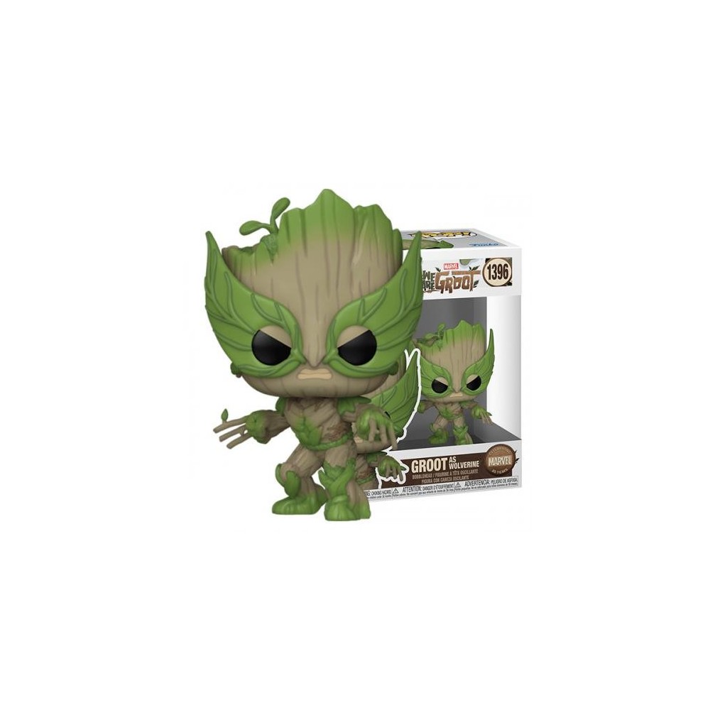 FUNKO POP! MARVEL STUDIOS WE ARE GROOT - GROOT AS WOLVERINE BOBBLE HEAD FIGURE FUNKO