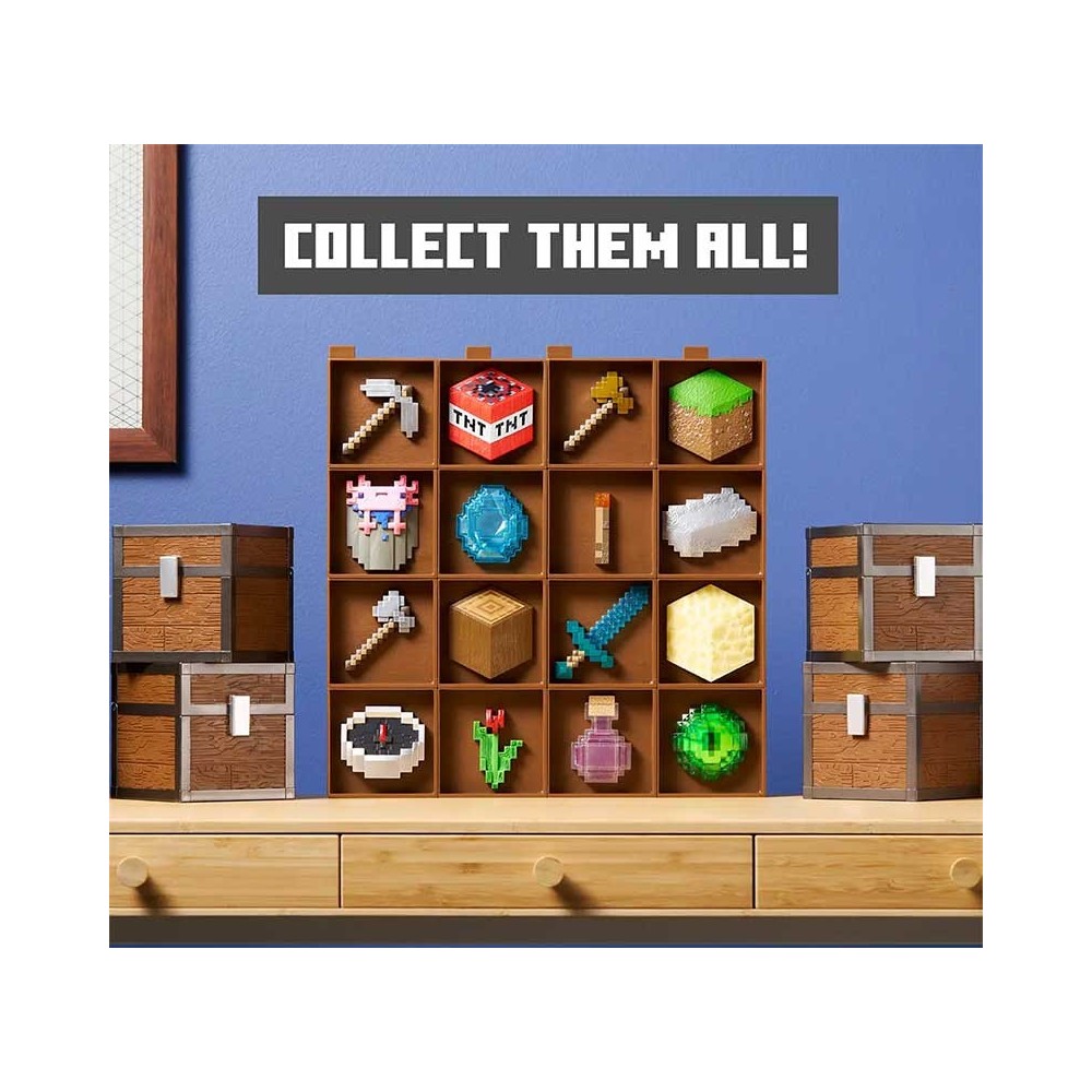 NOBLE COLLECTIONS MINECRAFT INVENTORY CHEST SERIES 1 CAVES REPLICA