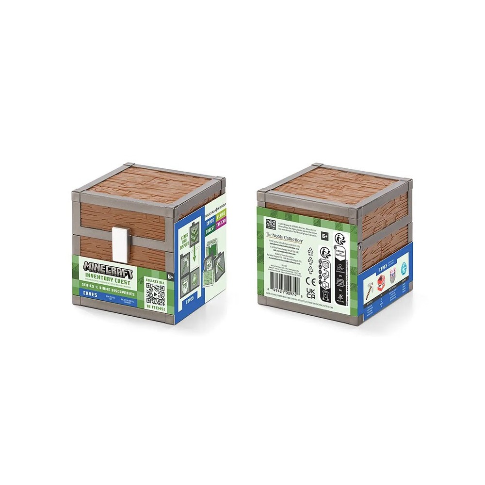 NOBLE COLLECTIONS MINECRAFT INVENTORY CHEST SERIES 1 CAVES REPLICA