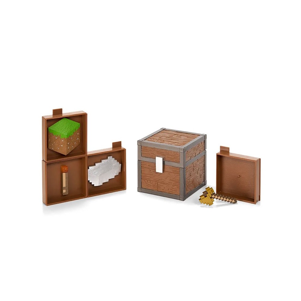 NOBLE COLLECTIONS MINECRAFT INVENTORY CHEST SERIES 1 PLAINS REPLICA