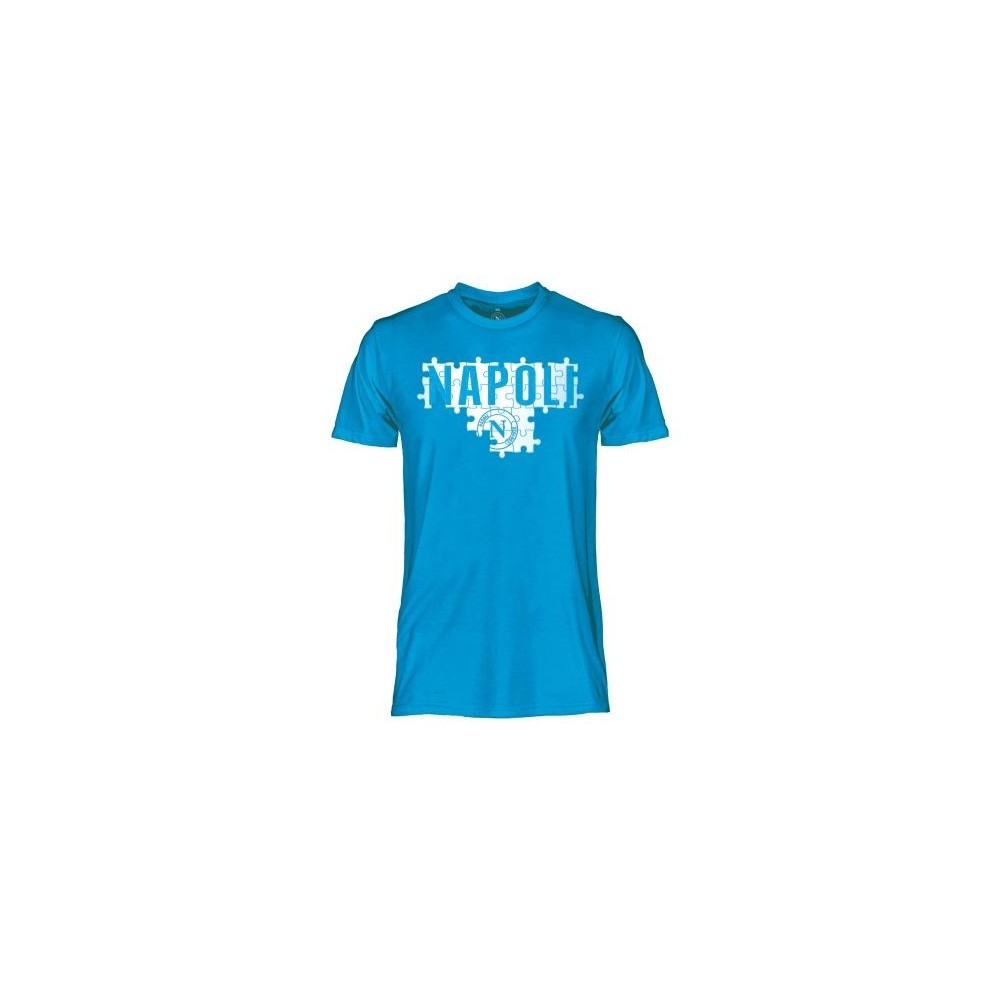MAGLIA T SHIRT UFFICIALE SSC NAPOLI PUZZLE AZZURRA