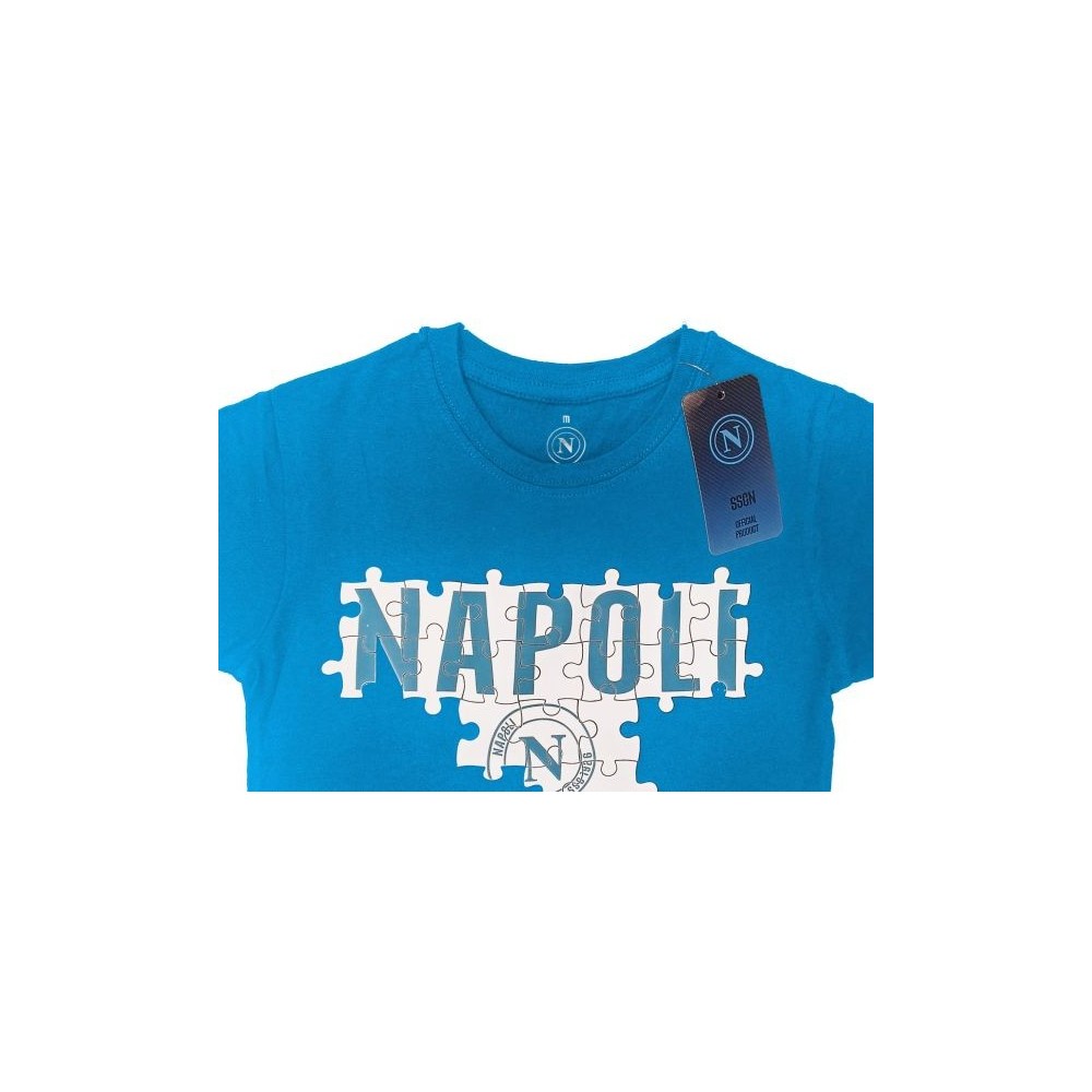 MAGLIA T SHIRT UFFICIALE SSC NAPOLI PUZZLE AZZURRA